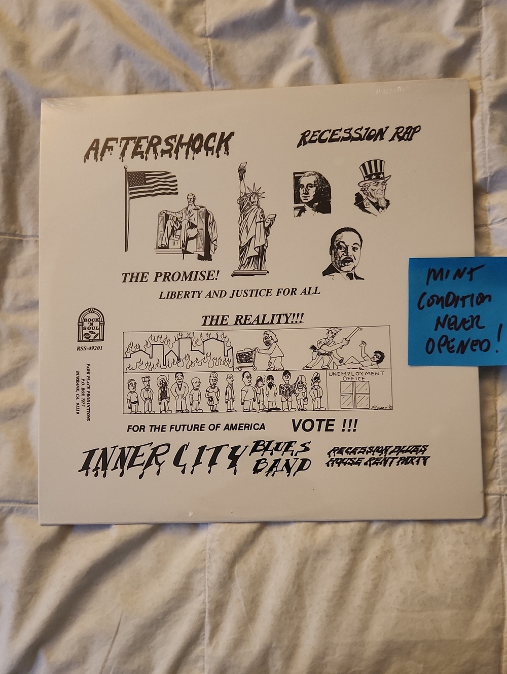 "Aftershock: Recession Rap" Vinyl Record - White